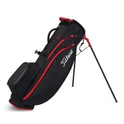 Titleist Players 4 Carbon S Stand Bag In Black / Black / Red