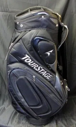 5 Division Bridgestone Tourstage Black & Silver Tour Cart Golf Clubs Bag