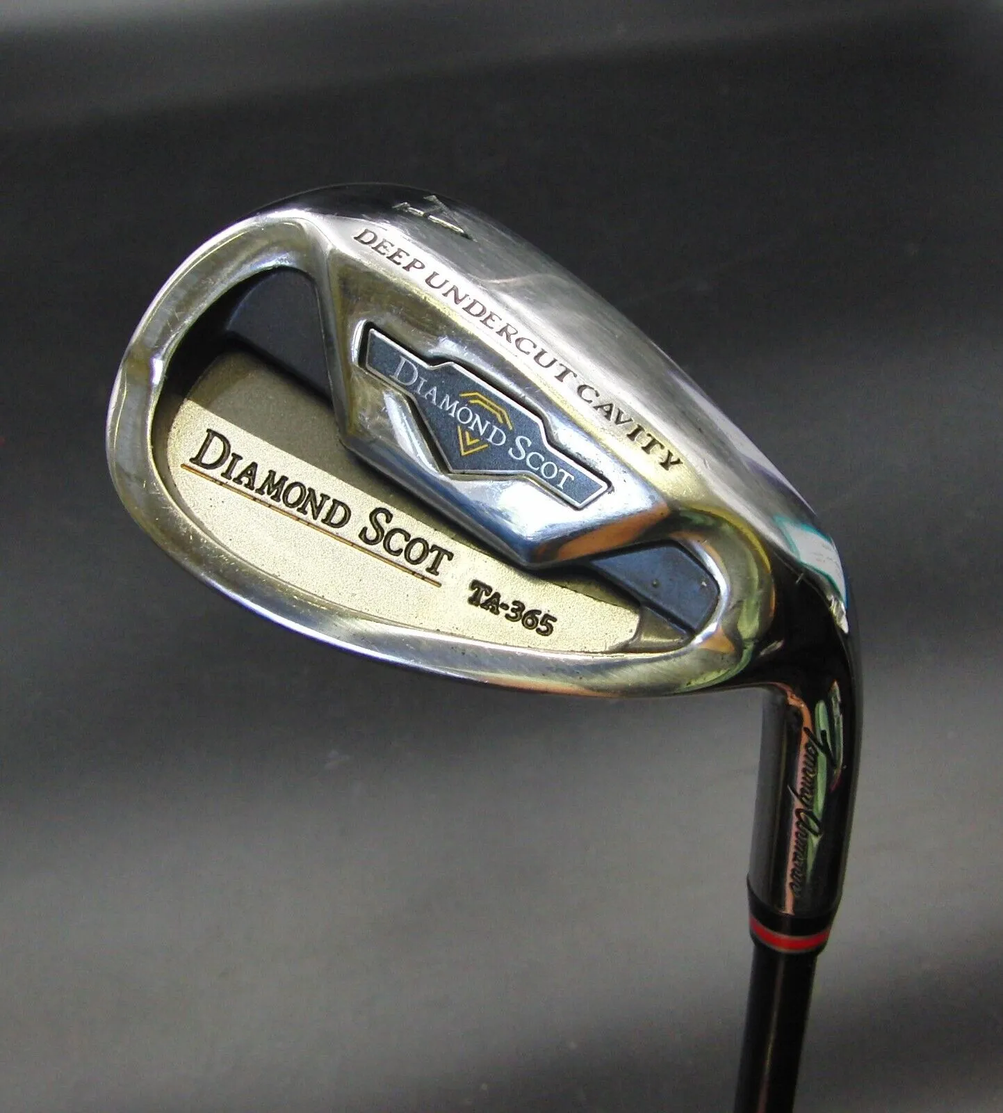 Diamond Scot TA-365 Undercut Cavity A Gap Wedge Stiff Graphite Shaft Black Grip 3 Diamond Scot TA-365 Undercut Cavity A Gap Wedge Stiff Graphite Shaft Black Grip