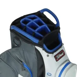 Titleist Cart 15 StaDry 23 Cart Bag In Charcoal / Grey / Royal -Golf Clubs Sales NEW Cart15StaDry Charcoal Gray Royal 04