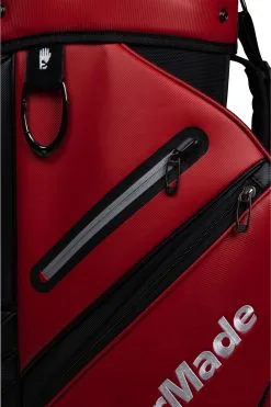 TaylorMade Deluxe 2022 Cart Bag In Driver - Red / Black -Golf Clubs Sales V9703101 TM21 Deluxe CartDriver22 Macro